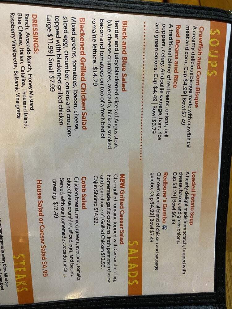 Red Bones Grill & Bar - Jackson, TN menu_pic
