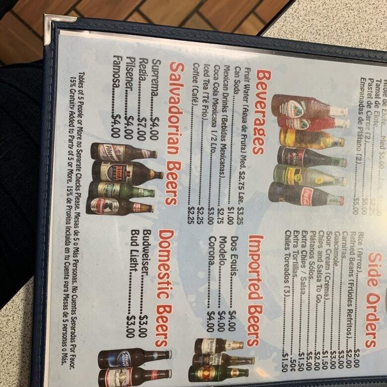 Costa Del Sol Restaurant - Austin, TX menu_pic