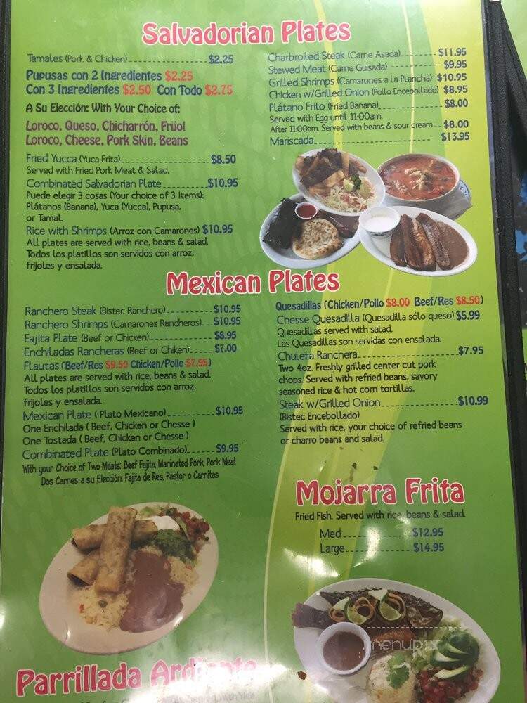 Costa Del Sol Restaurant - Austin, TX menu_pic