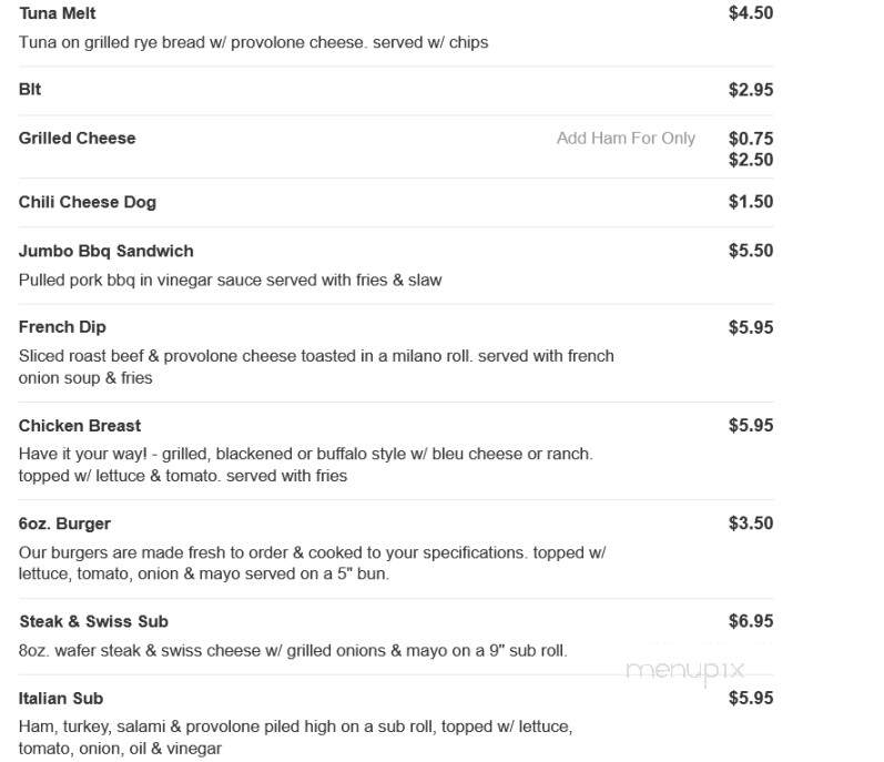 Harry's Bar & Grill - Norfolk, VA menu_pic