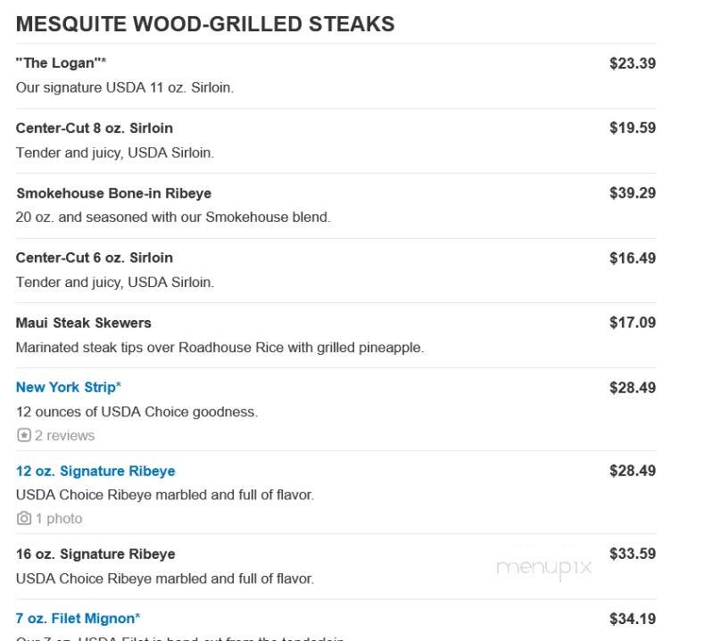 Logan's Roadhouse - Decatur, AL menu_pic