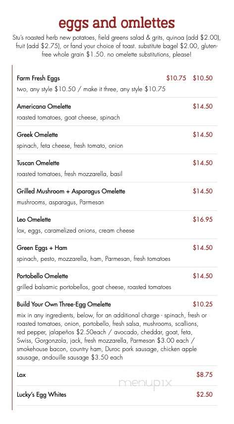 Americana Restaurant - Del Mar, CA menu_pic
