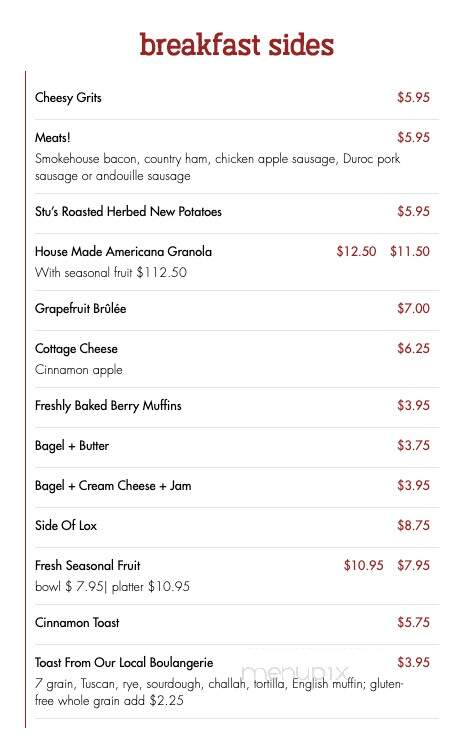 Americana Restaurant - Del Mar, CA menu_pic