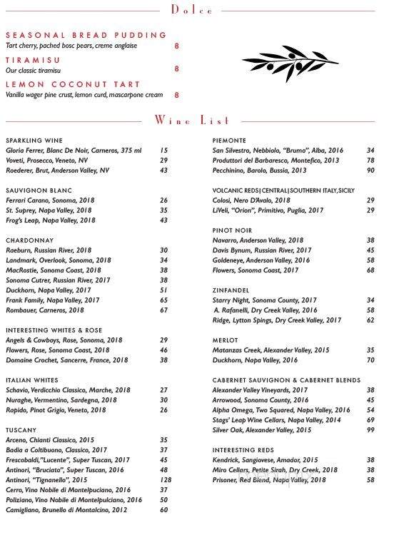 Il Davide Restaurant - San Rafael, CA menu_pic