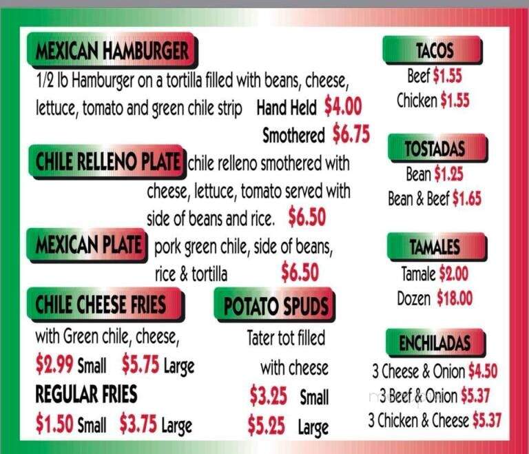 Gomez Burritos - Denver, CO menu_pic