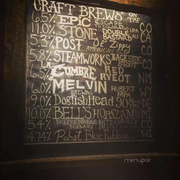 Cooper's on the Creek - Georgetown, CO menu_pic