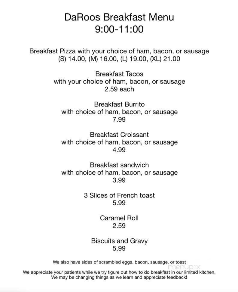 DaRoos Pizza - Fosston, MN menu_pic
