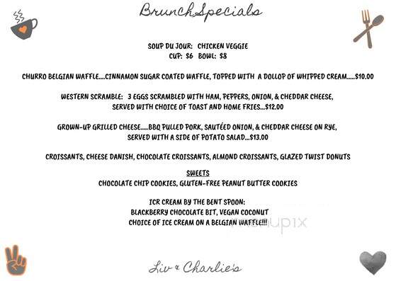 Liv & Charlie Real Food - Lambertville, NJ menu_pic