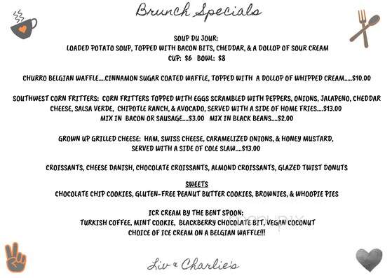 Liv & Charlie Real Food - Lambertville, NJ menu_pic