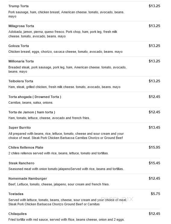 Mi Rancho Mexican Food - Joliet, IL menu_pic