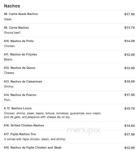El Paso Mexican Grill - West Monroe, LA menu_pic