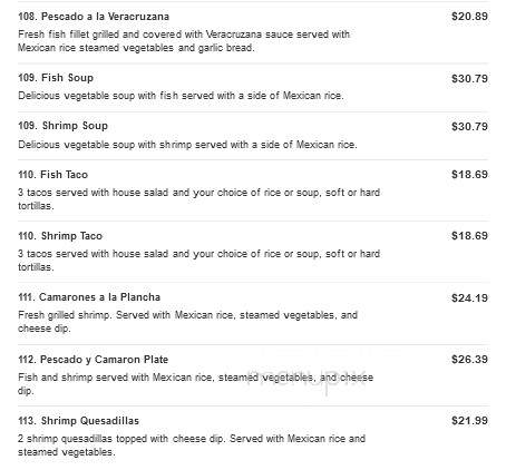 El Paso Mexican Grill - West Monroe, LA menu_pic