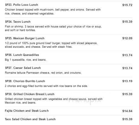 El Paso Mexican Grill - West Monroe, LA menu_pic