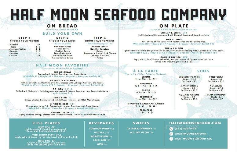 Half Moon Seafood Company - Temple Terrace, FL menu_pic