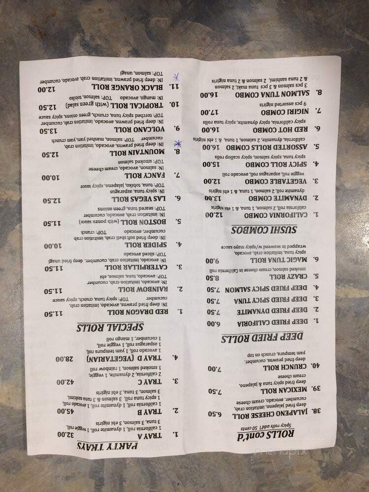 Young's Kitchen Sushi - Mission, BC menu_pic