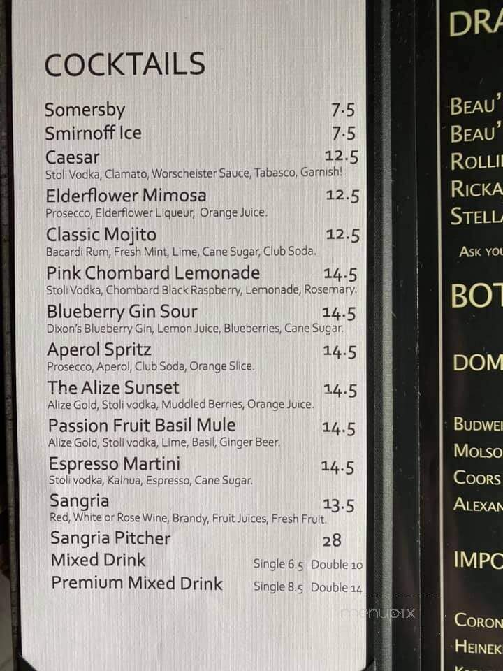 Juluca's Bistro Cafe - Ottawa, ON menu_pic