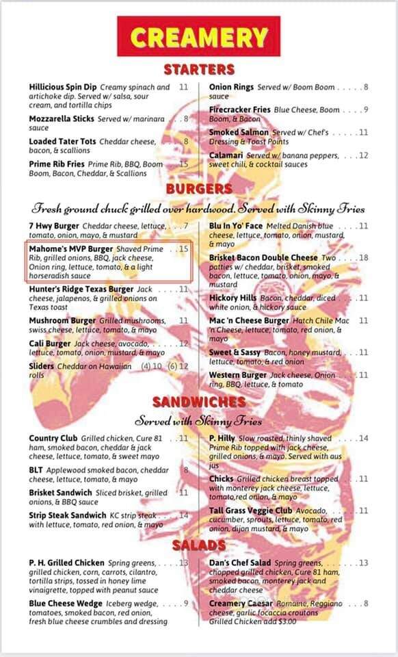 Creamery Wood-Fired Grill - Pleasant Hill, MO menu_pic