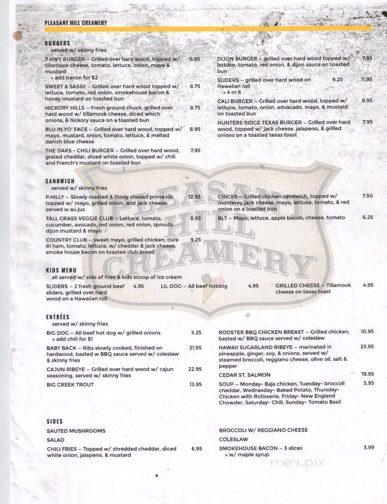 Creamery Wood-Fired Grill - Pleasant Hill, MO menu_pic