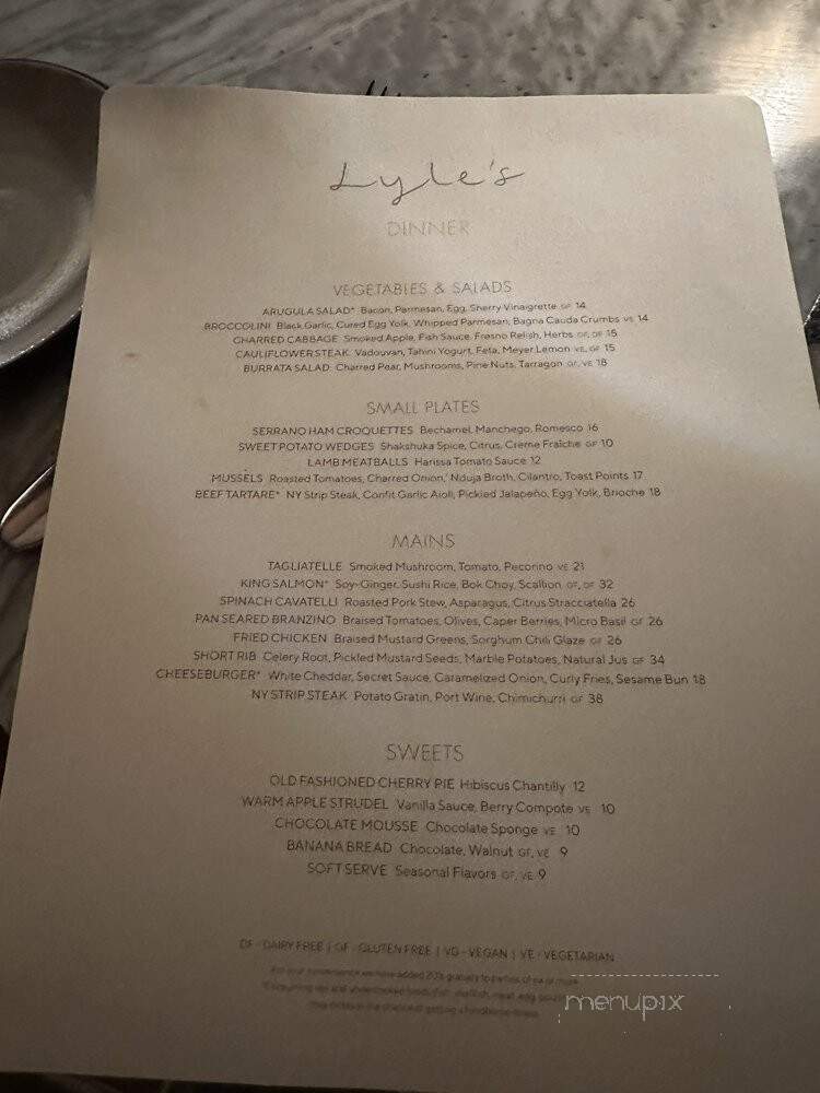 Lyle's Restaurant & Bar - Washington, DC