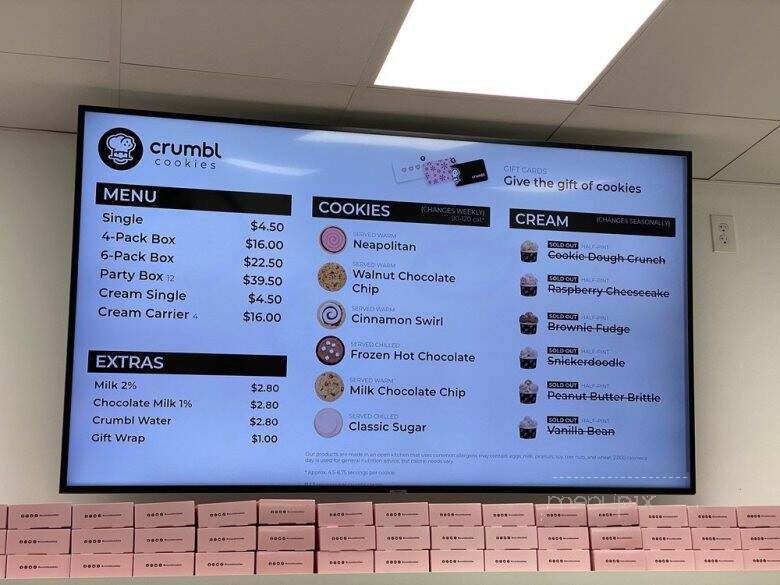 Crumbl Cookies - Lake Forest, CA menu_pic