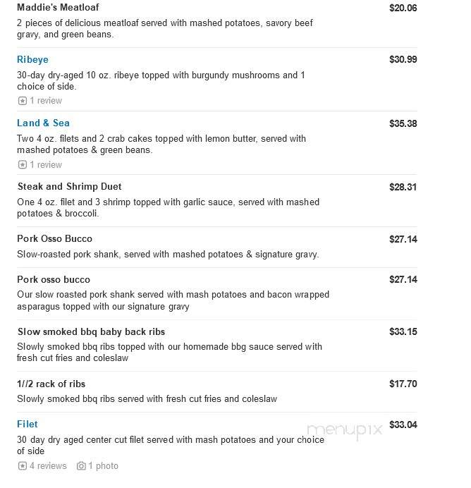 Will-Onita's Family Restaurant - Jeannette, PA menu_pic