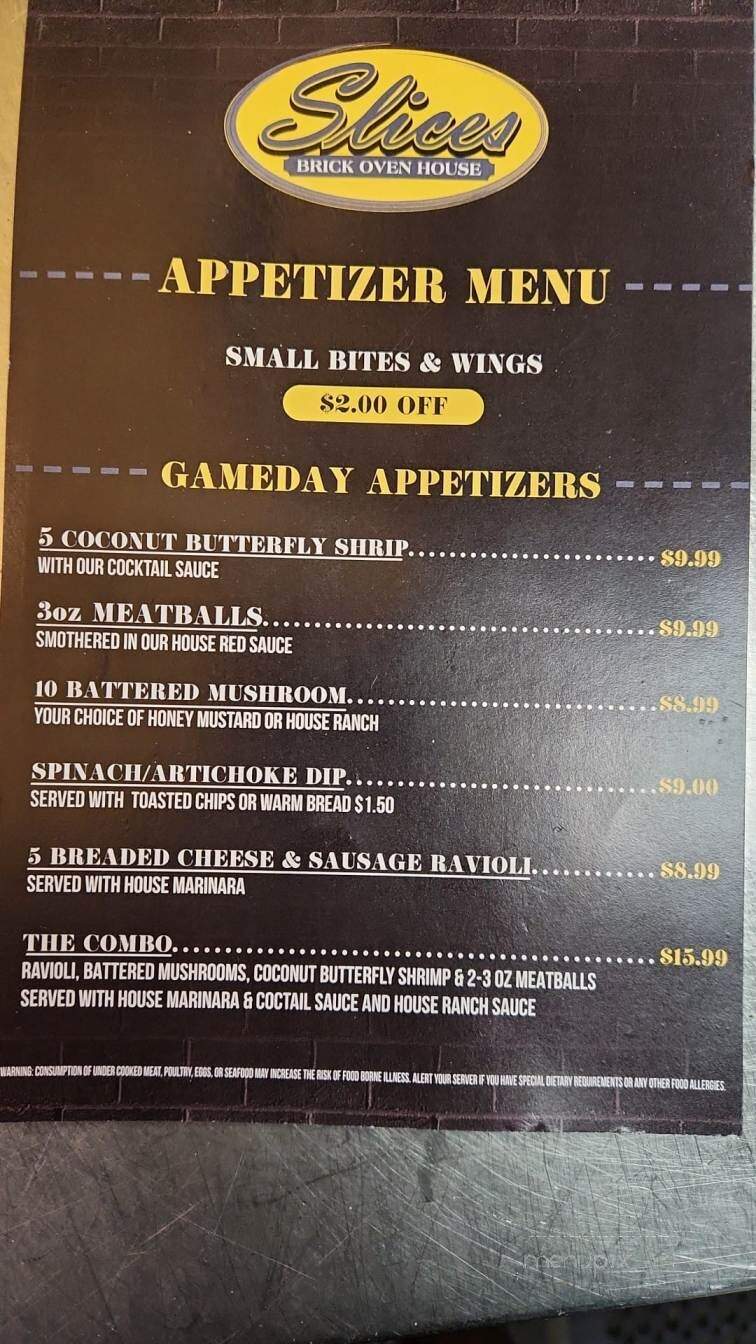 Slices Brick Oven House - Moses Lake, WA menu_pic
