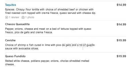 Amores Kitchen Bar - Marblehead, MA menu_pic