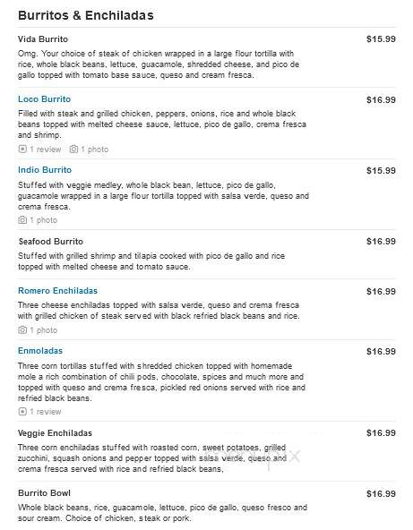 Amores Kitchen Bar - Marblehead, MA menu_pic