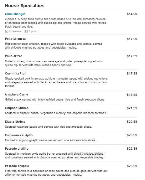 Amores Kitchen Bar - Marblehead, MA menu_pic