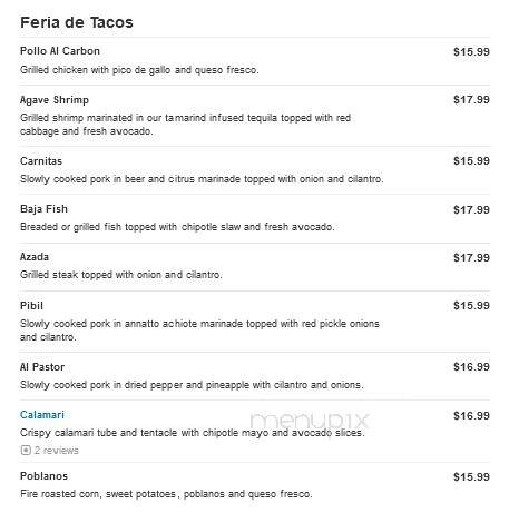 Amores Kitchen Bar - Marblehead, MA menu_pic