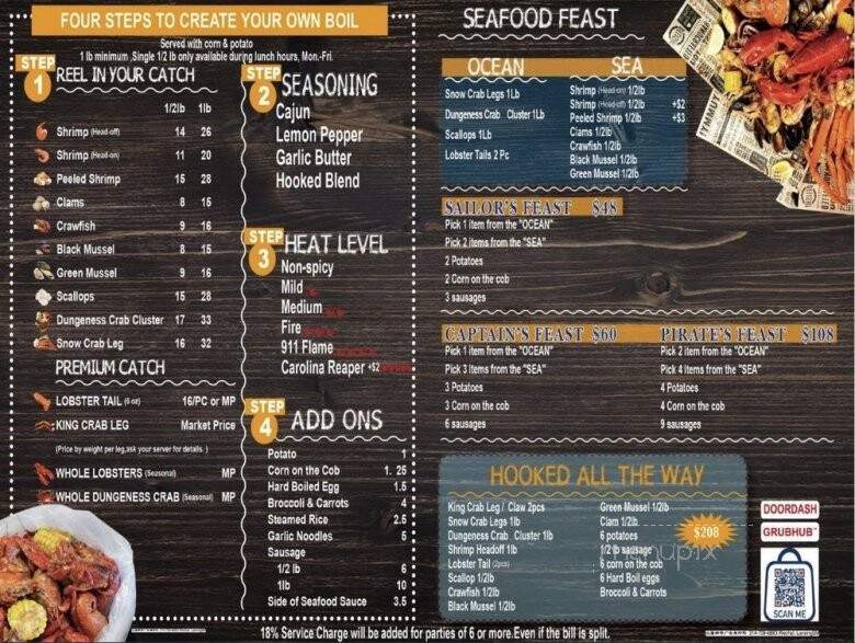Hooked Seafood Boil & Bar - Kennewick, WA menu_pic
