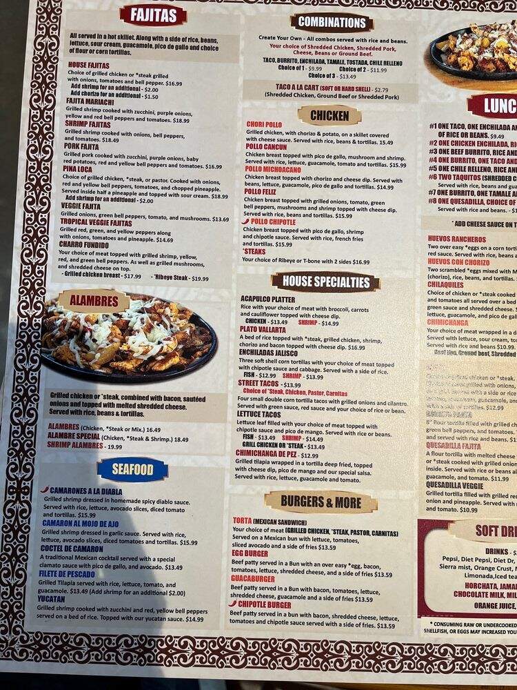 Plaza Mariachi - Parkville, MO menu_pic