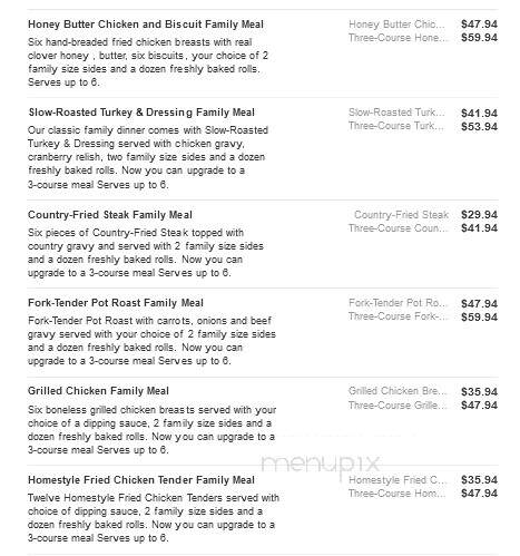 Bob Evans Restaurant - Anderson, IN menu_pic
