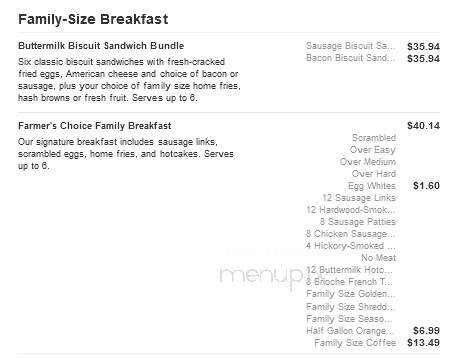 Bob Evans Restaurant - Anderson, IN menu_pic