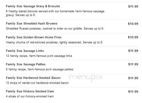 Bob Evans Restaurant - Anderson, IN menu_pic