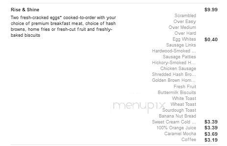 Bob Evans Restaurant - Anderson, IN menu_pic