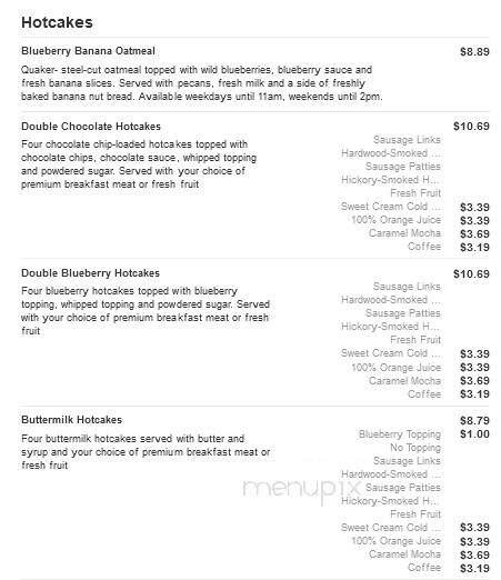 Bob Evans Restaurant - Anderson, IN menu_pic