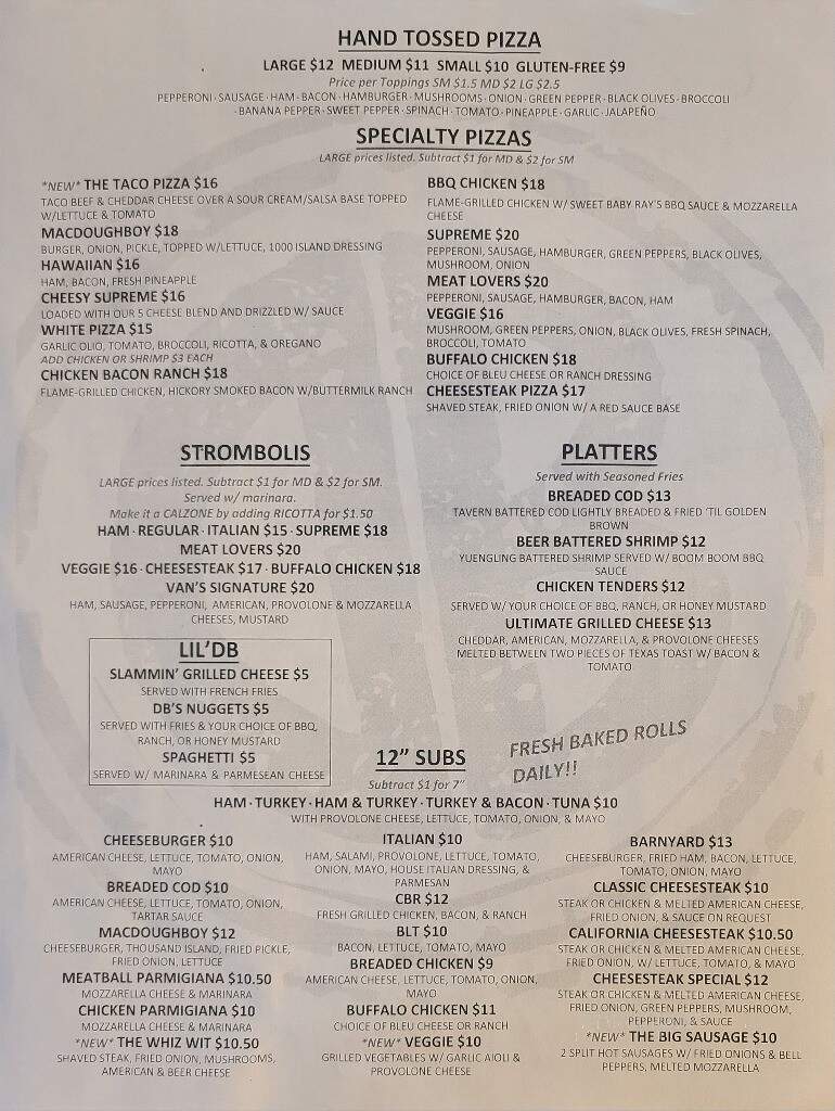 Doughboy's Pizzeria - Halifax, PA menu_pic