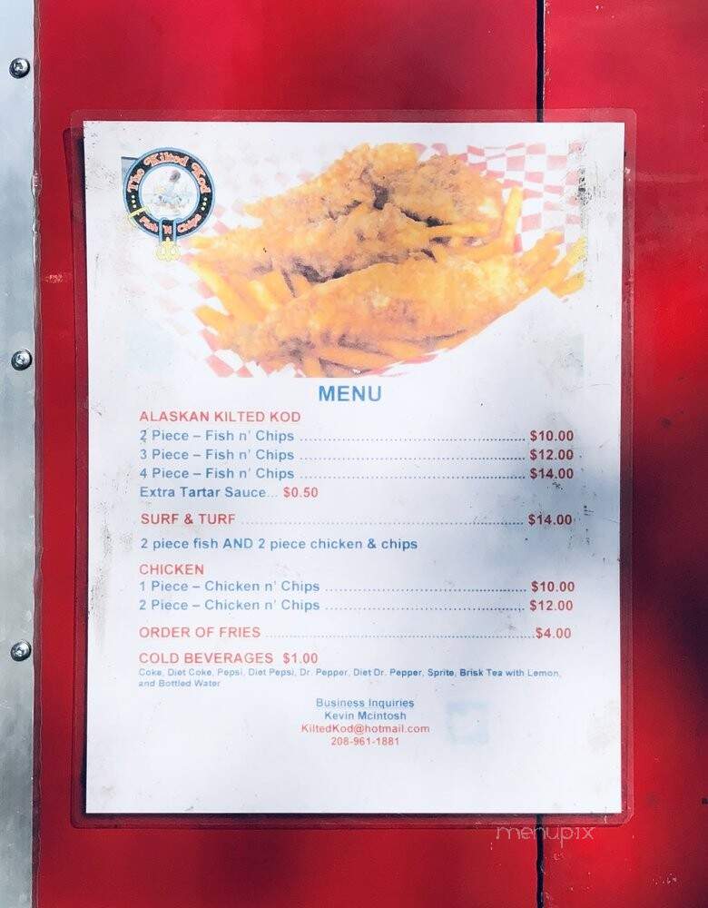 The Kilted Kod - Boise, ID menu_pic