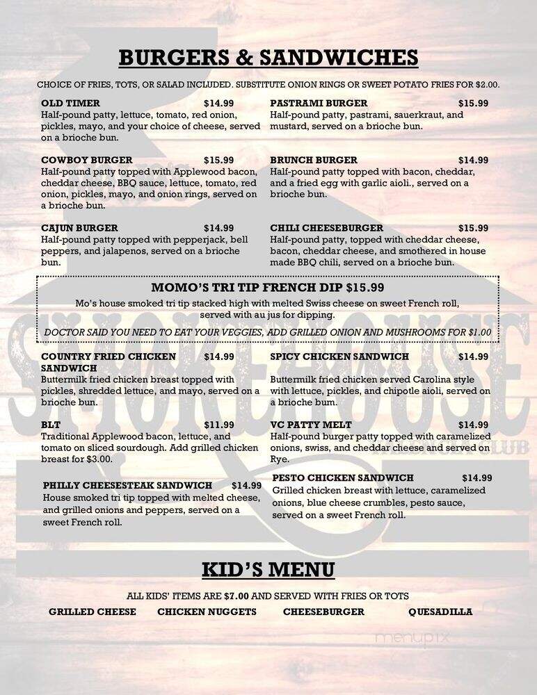 Valencia Club - Penryn, CA menu_pic