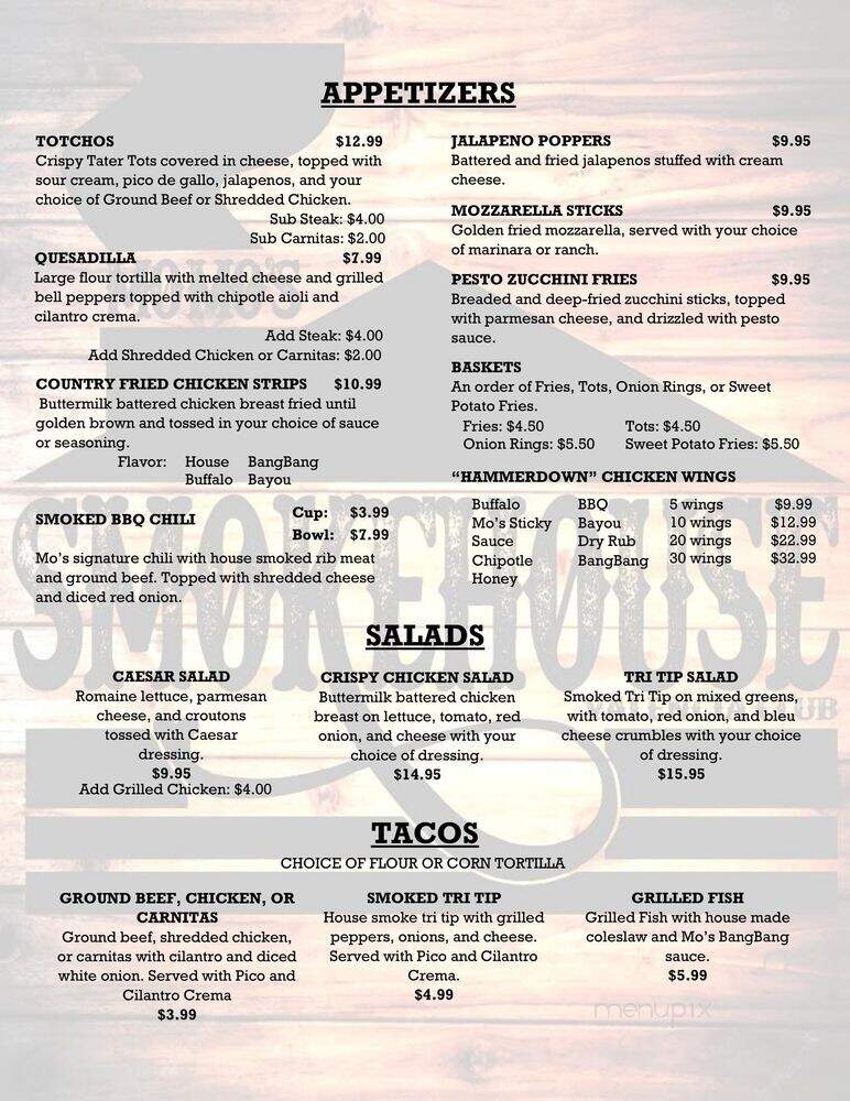 Valencia Club - Penryn, CA menu_pic