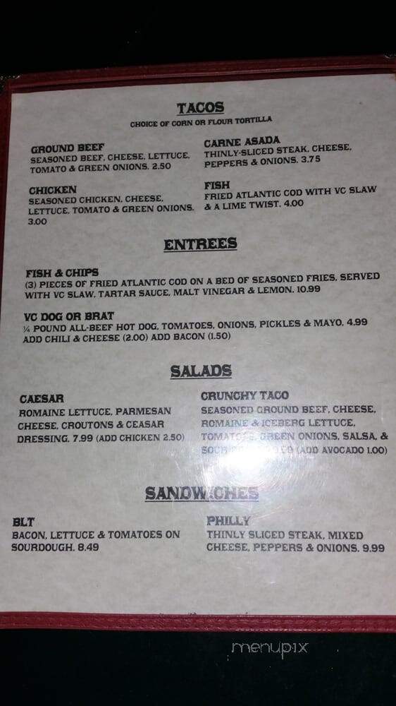 Valencia Club - Penryn, CA menu_pic