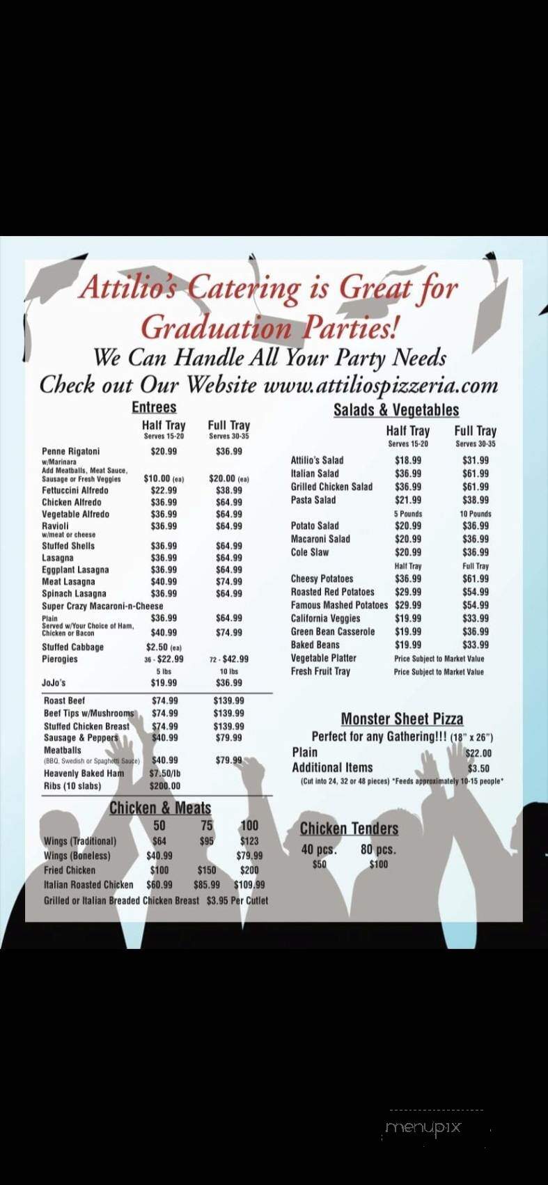Attilio's Pizzeria - Brunswick, OH menu_pic