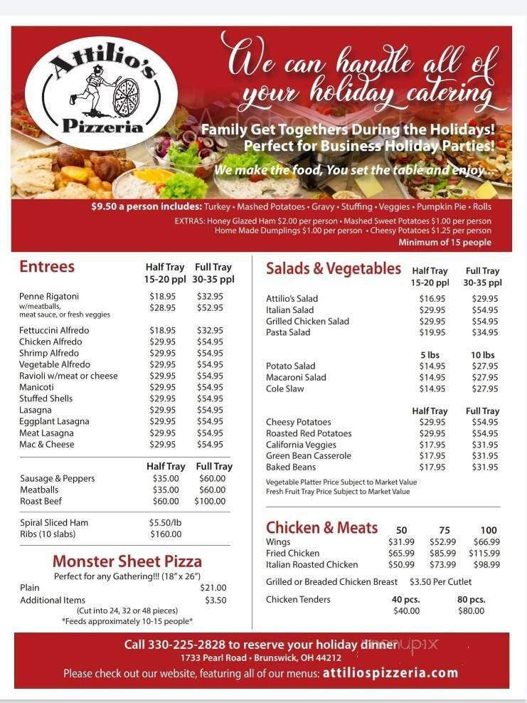 Attilio's Pizzeria - Brunswick, OH menu_pic