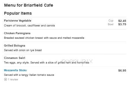 Briarfield Cafe - Maumee, OH menu_pic