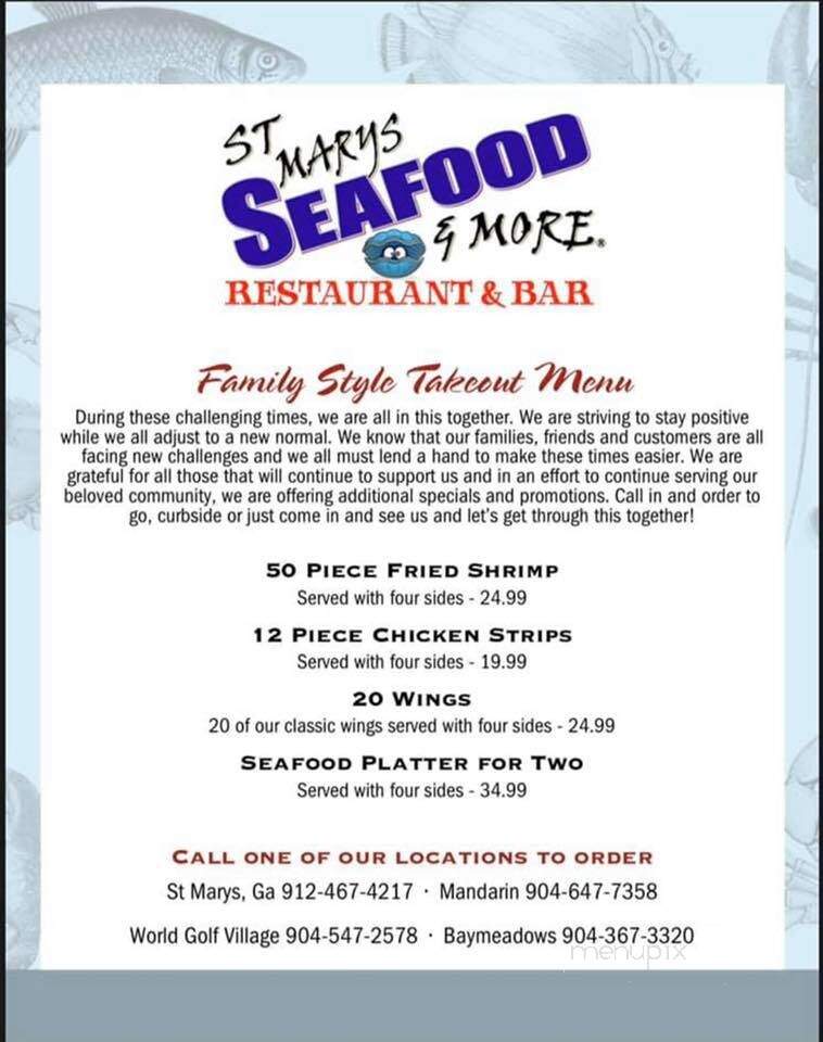 St Marys Seafood More - St Marys, GA menu_pic