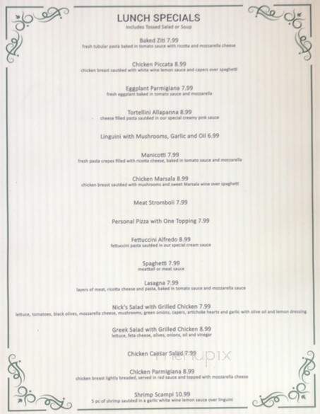 Bella Sera - Copperas Cove, TX menu_pic
