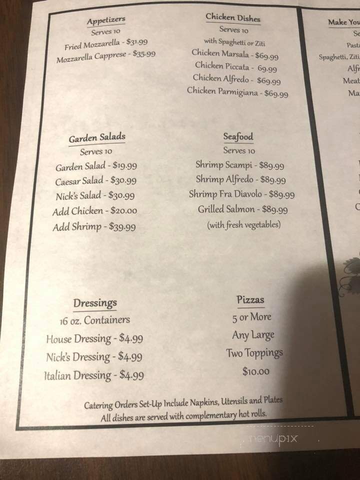 Bella Sera - Copperas Cove, TX menu_pic