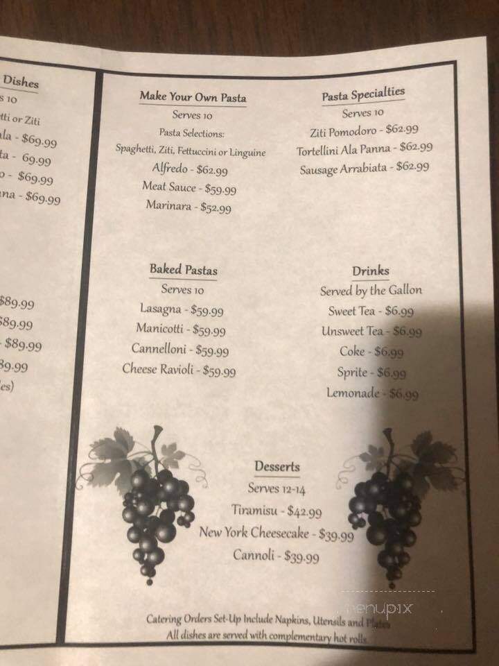Bella Sera - Copperas Cove, TX menu_pic