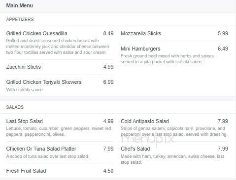 Last Stop - Dixon, IL menu_pic